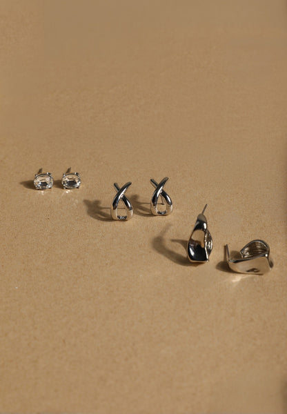 Maurices Silver Mixed Stud Earring Set