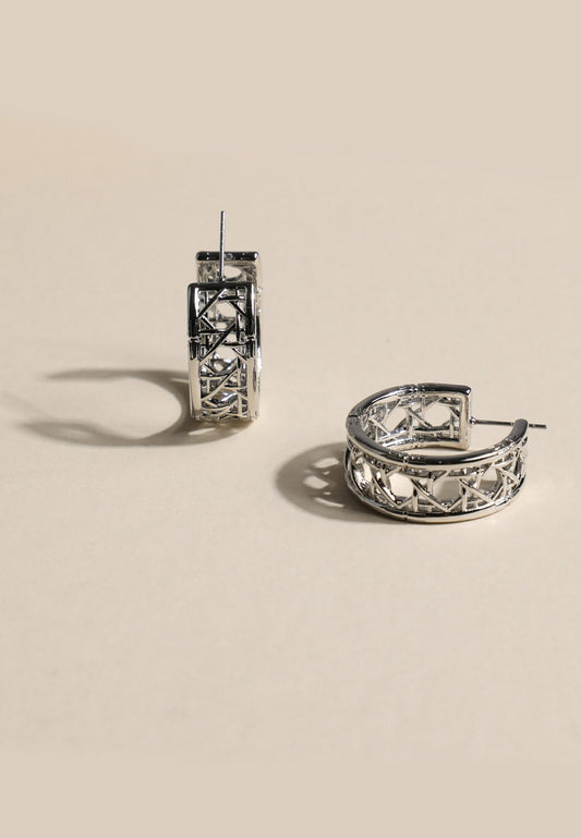 Maurices Silver Filigree Hoop Earrings