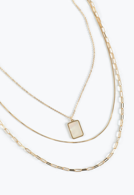 Maurices Gold Faux Shell Layered Necklace