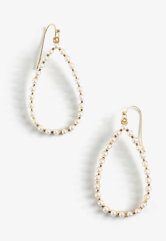 Maurices Gold Pearl Teardrop Earrings