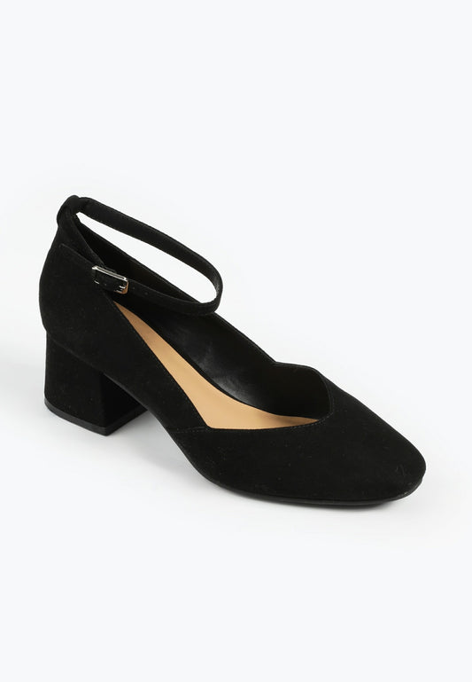 Maurices SuperCush Faux Suede Ankle Strap Block Heel