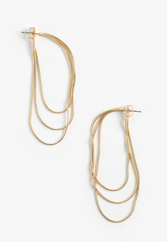 Maurices Gold Multi Strand Drop Earrings