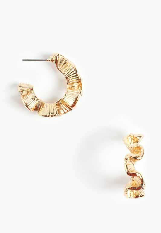 Maurices Gold Textured Hoop Earrings