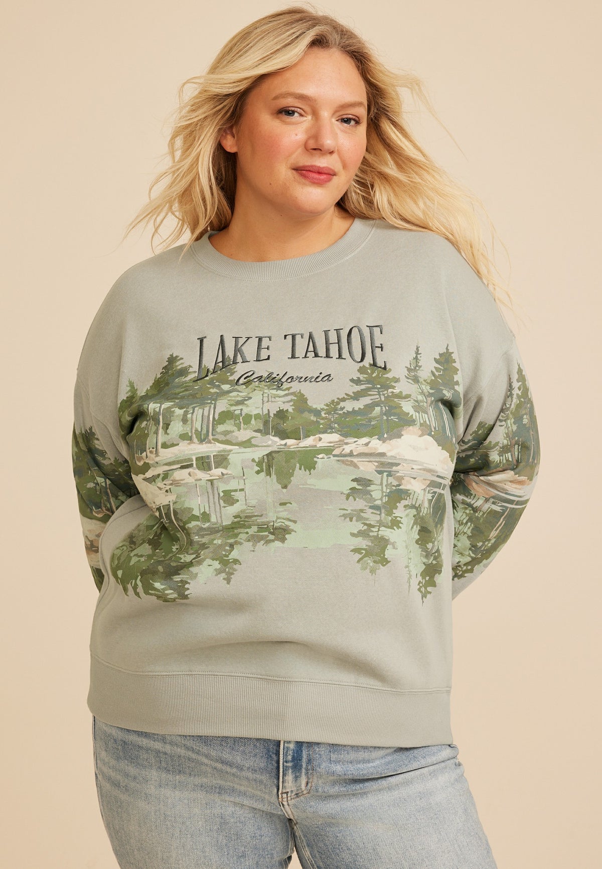 Maurices Plus Size Lake Tahoe California Graphic Sweatshirt