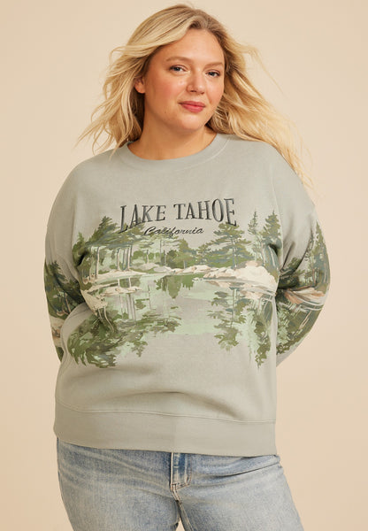 Maurices Plus Size Lake Tahoe California Graphic Sweatshirt