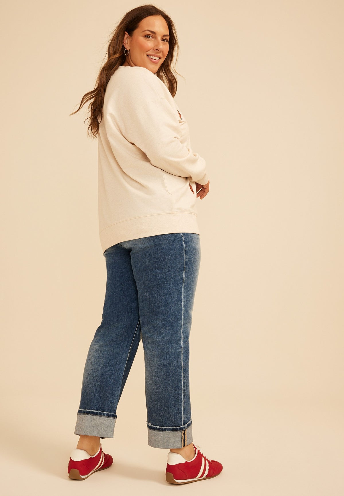 Maurices Plus Size Game Day Embroidered Oversized Sweatshirt