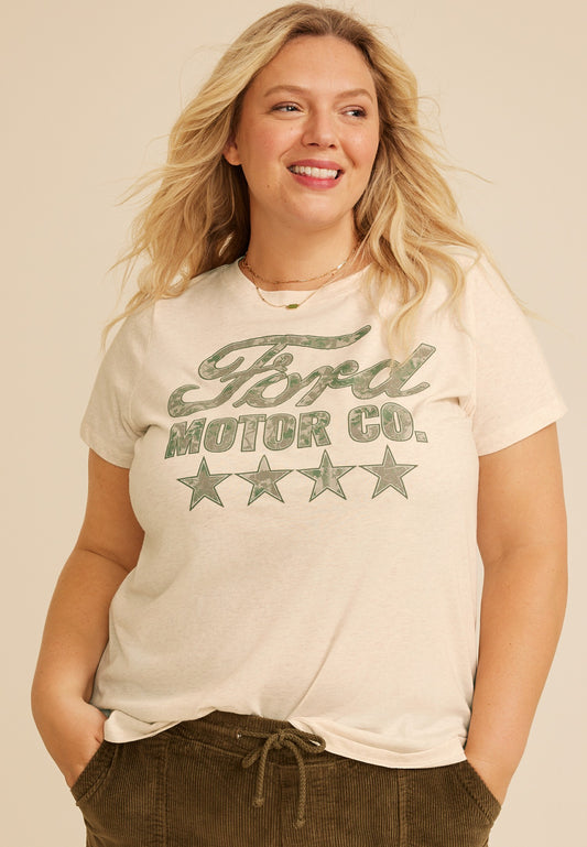 Maurices Plus Size Camo Ford Motor Classic Fit Graphic Tee