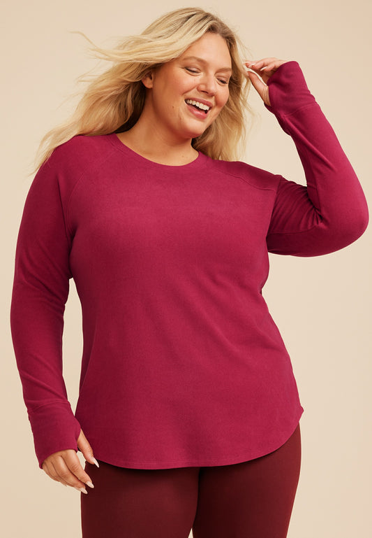 Maurices Plus Size 24/7 Brushed Thumbhole Long Sleeve Tee