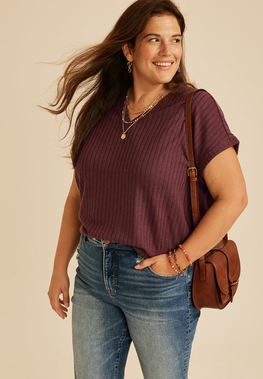 Maurices Plus Size 24/7 Cozy Rib Dolman