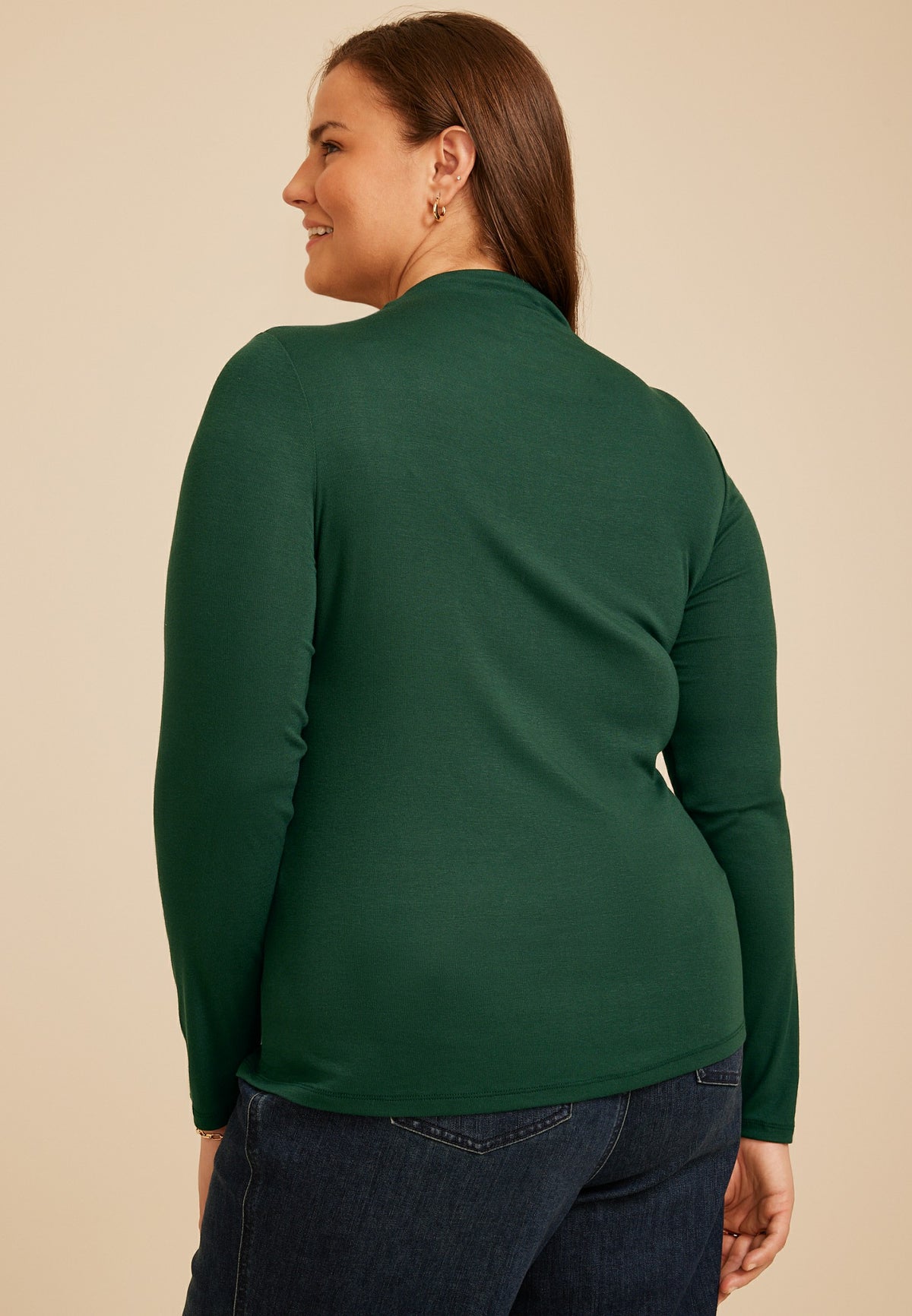 Maurices Plus Size 24/7 Mock Neck Long Sleeve Tee