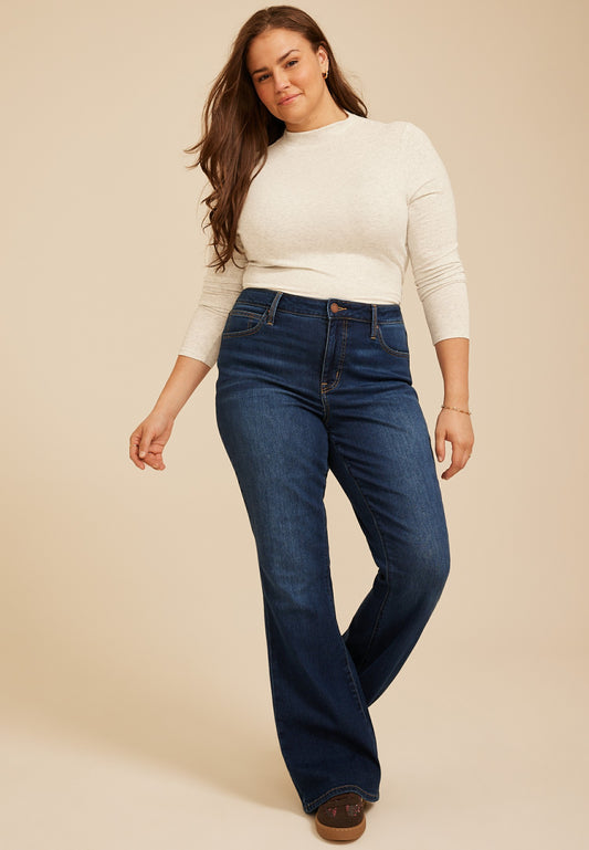 Maurices Plus Size 24/7 Mock Neck Long Sleeve Tee