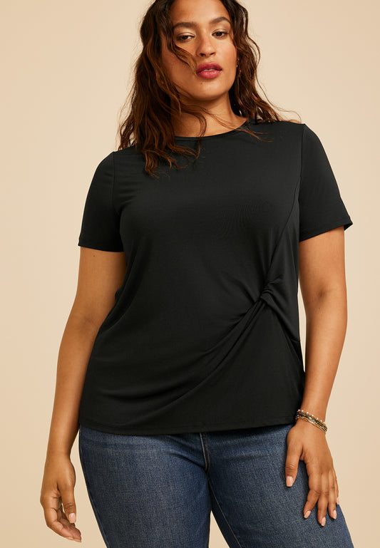 Maurices Plus Size 24/7 Side Knot Tee