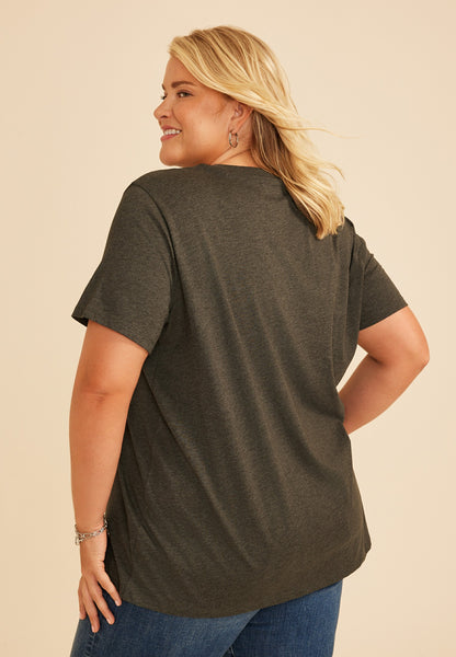 Maurices Plus Size Football Oversized Fit Graphic Tee