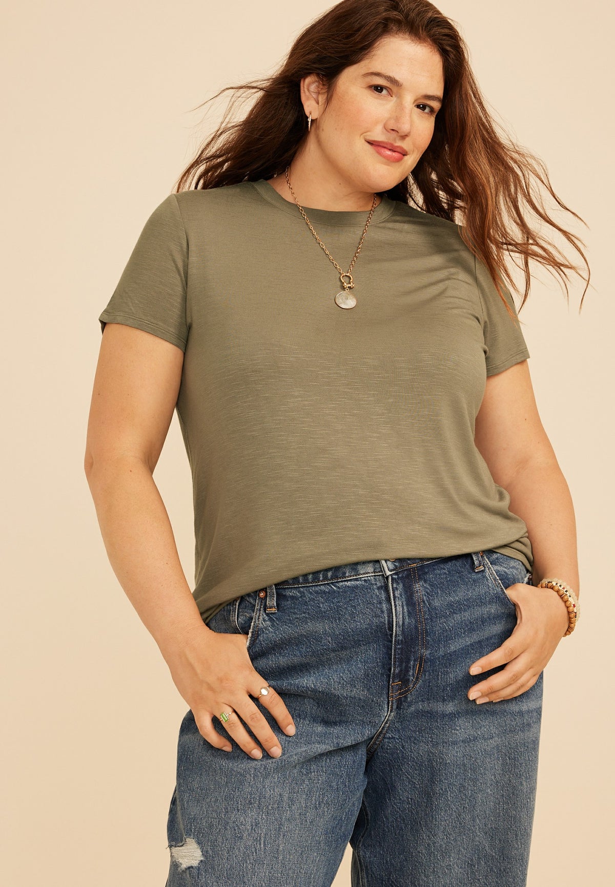 Maurices Plus Size 24/7 Kennedy Crew Neck Tee