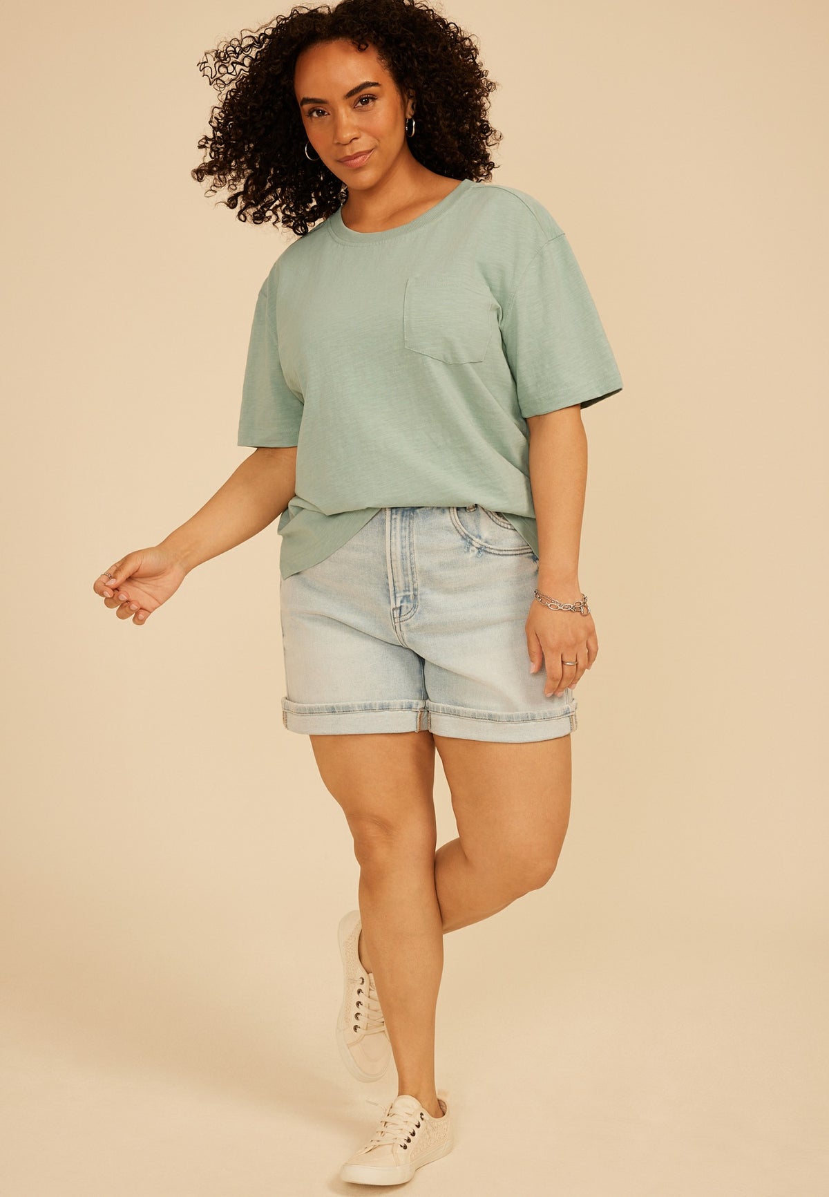 Maurices Plus Size 24/7 Cotton Pocket Tee
