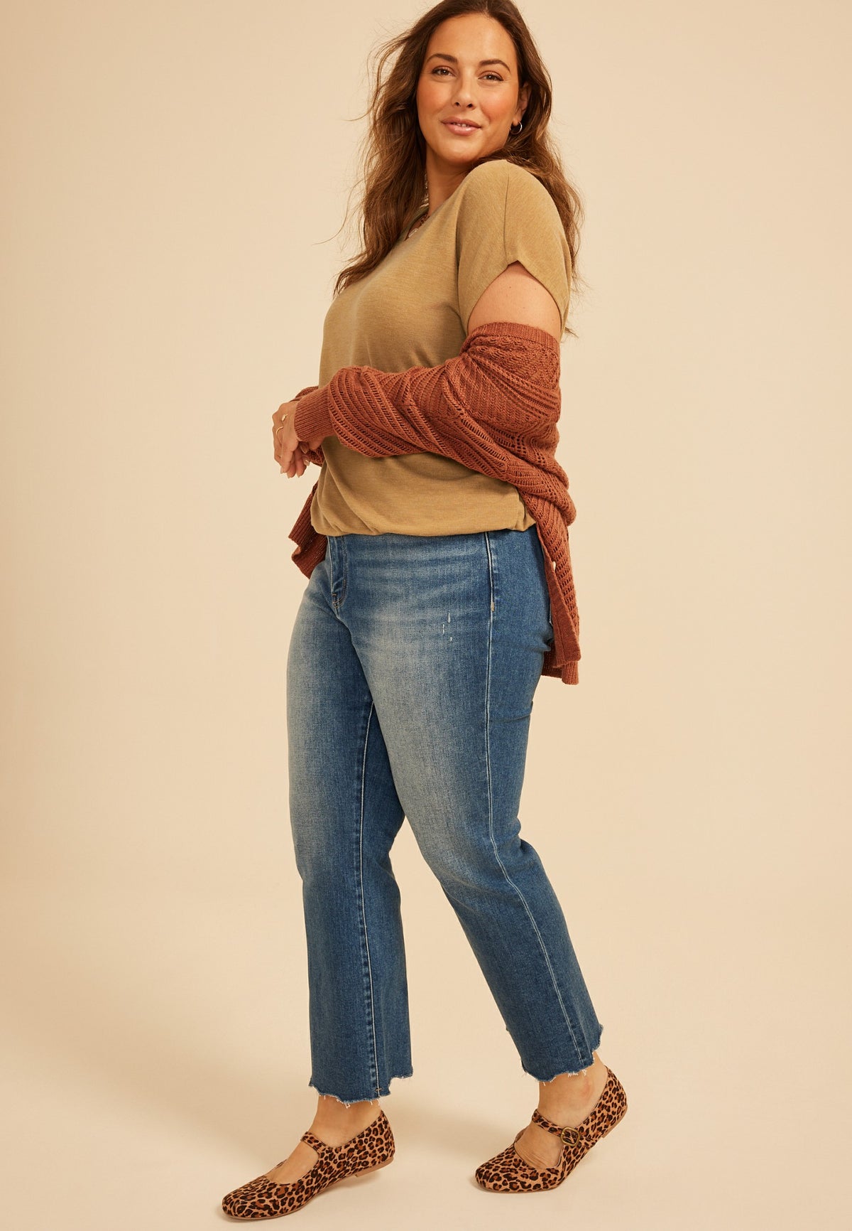 Maurices Plus Size 24/7 Bubble Hem V Neck Tee