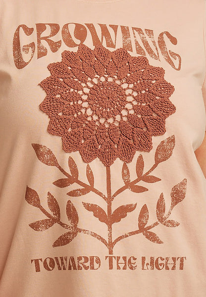 Maurices Plus Size Crochet Floral Classic Fit Graphic Tee