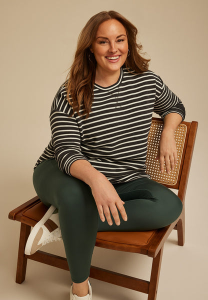 Maurices Plus Size 24/7 Clara Textured Long Sleeve Tee