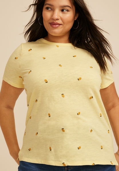 Maurices Plus Size 24/7 Dawson Lemons Crew Neck Tee