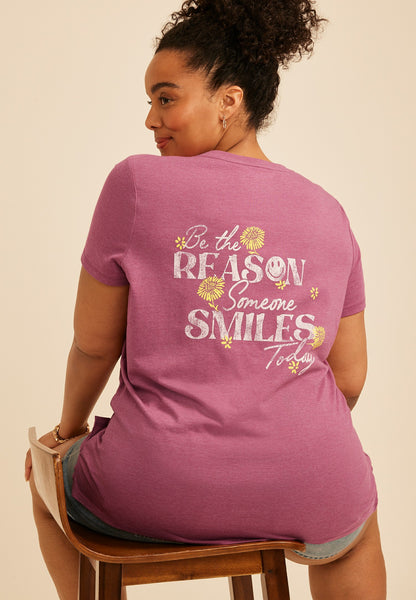 Maurices Plus Size Be The Reason Someone Smiles Today Classic Fit Graphic Tee