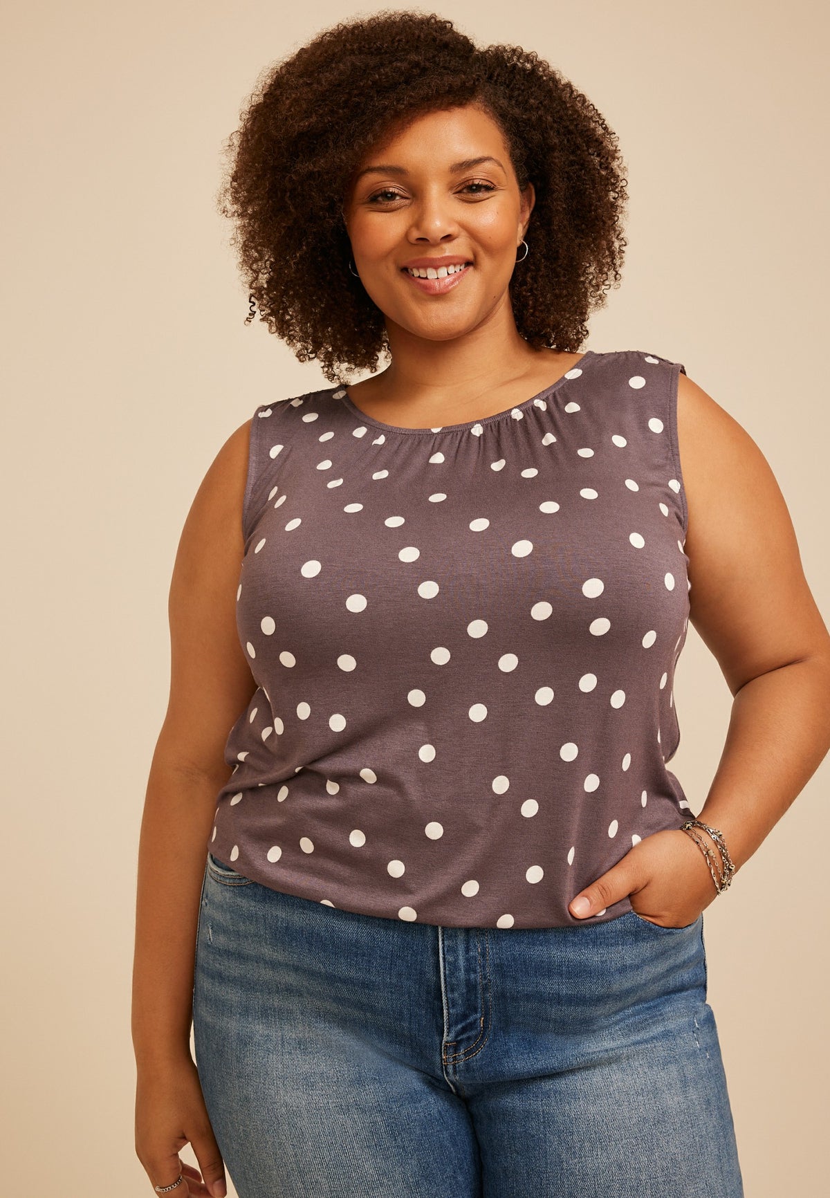 Maurices Plus Size Bubble Hem Tank Top