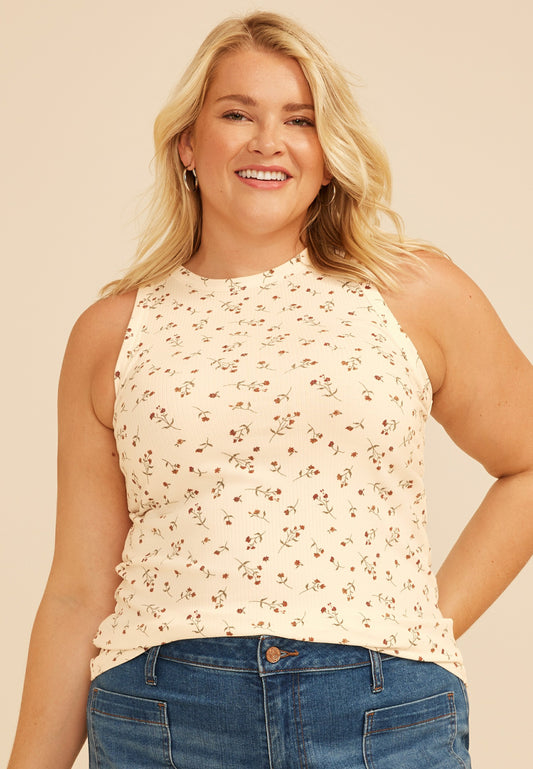 Maurices Plus Size 24/7 Highline Floral Tank Top