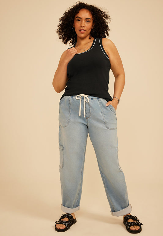 Maurices Plus Size 24/7 Ribbed Scoop Neck Tank Top
