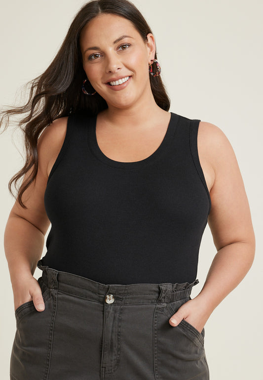 Maurices Plus Size 24/7 U Line Tank Top