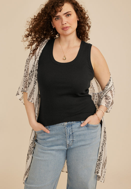 Maurices Plus Size 24/7 U Line Tank Top