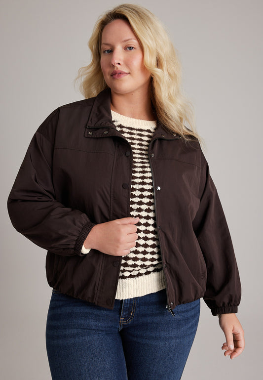 Maurices Plus Size Cinch Waist Windbreaker Jacket
