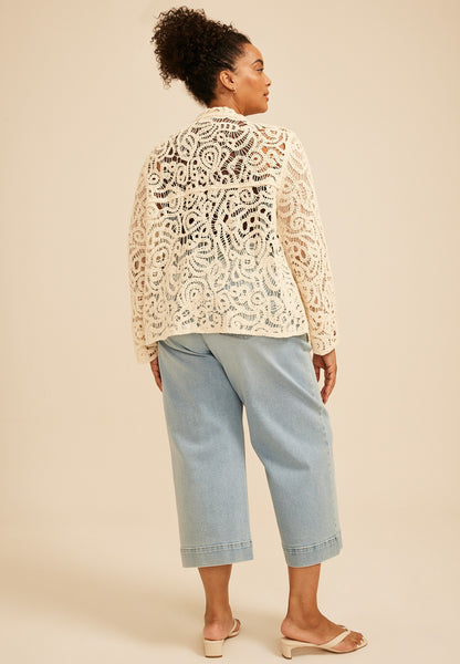 Maurices Plus Size Crochet Lace Shacket