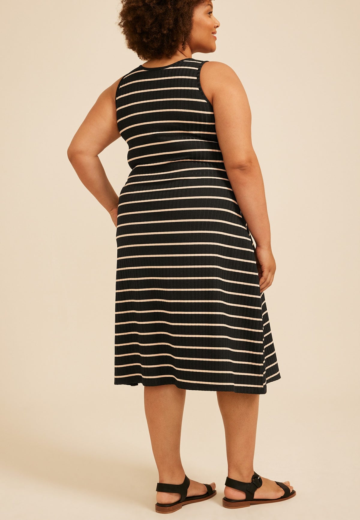 Maurices Plus Size Bare Striped Midi Dress