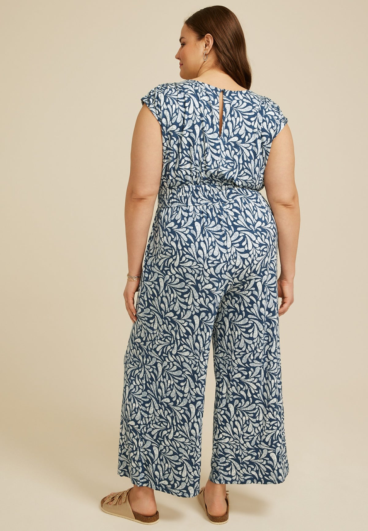 Maurices Plus Size 24/7 Cap Sleeve Empire Waist Jumpsuit