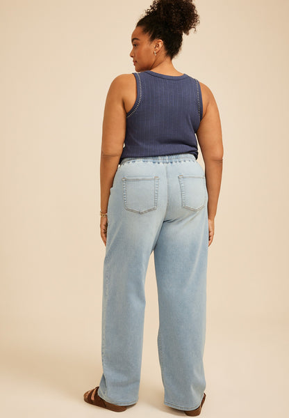 Maurices Plus Size m jeans by maurices™ High Rise Knit Pull On Wide Leg Jean