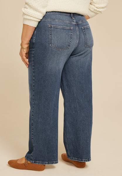Maurices Plus Size edgely™ Dark High Rise Wide Leg Jean