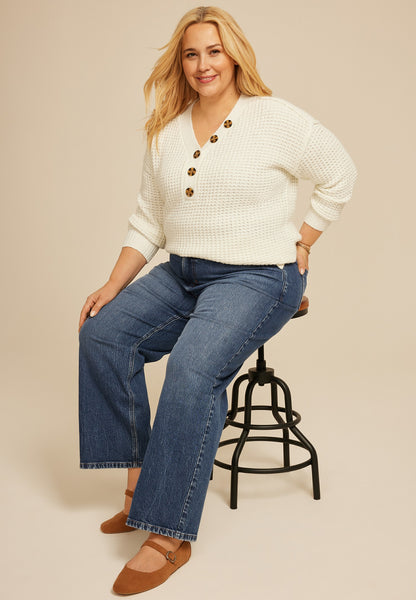 Maurices Plus Size edgely™ Dark High Rise Wide Leg Jean