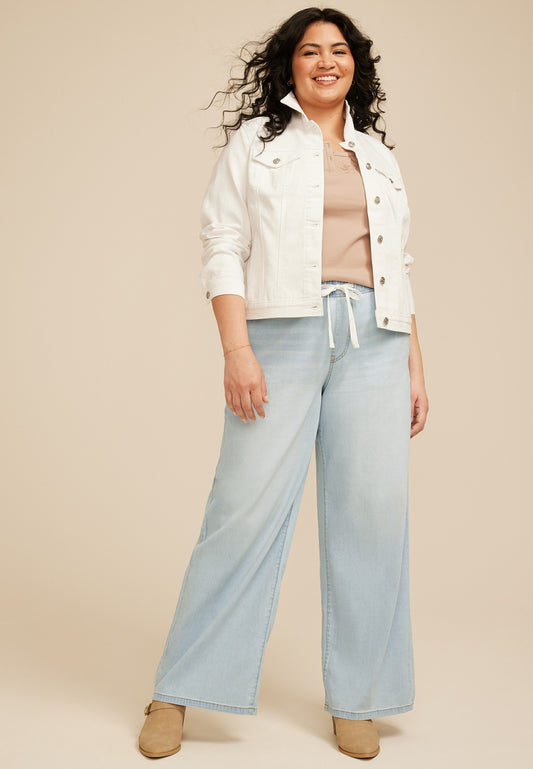 Maurices Plus Size m jeans by maurices™ Light Soft High Rise Wide Leg Jean
