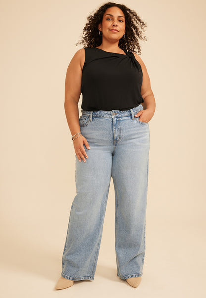 Maurices Plus Size edgely™ Adjustable Waist High Rise Wide Leg Jean
