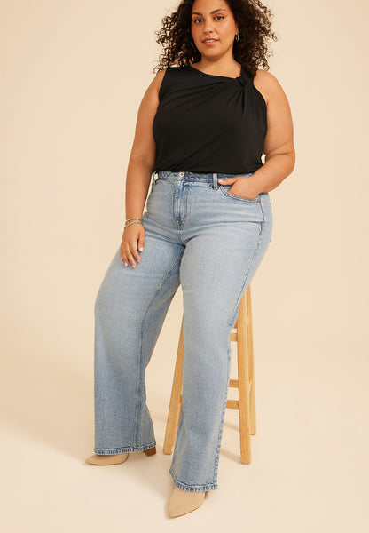 Maurices Plus Size edgely™ Adjustable Waist High Rise Wide Leg Jean