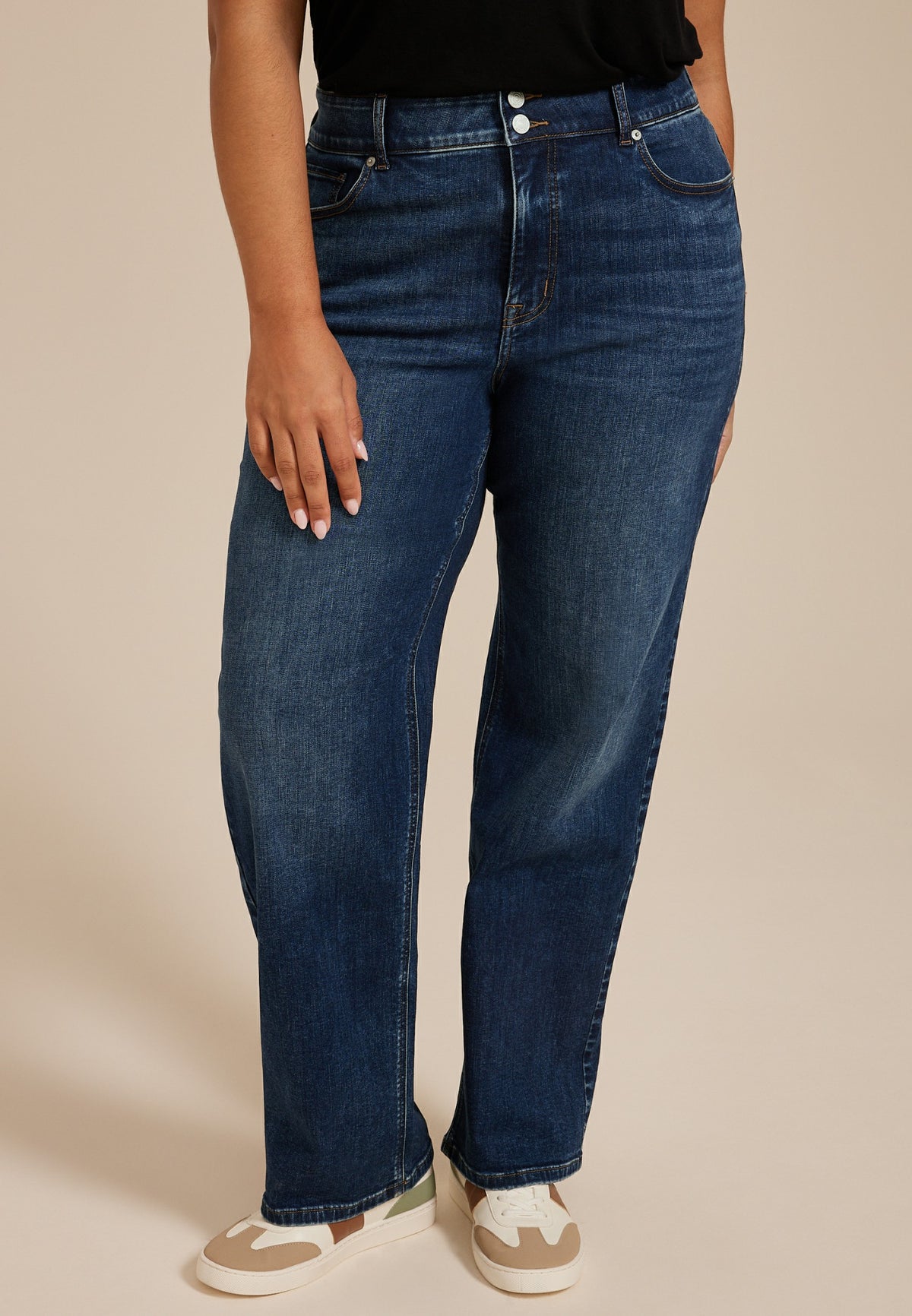 Maurices Plus Size m jeans by maurices™ Ultra High Rise Double Button Straight Jean