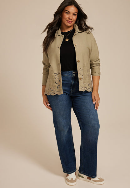 Maurices Plus Size m jeans by maurices™ Ultra High Rise Double Button Straight Jean