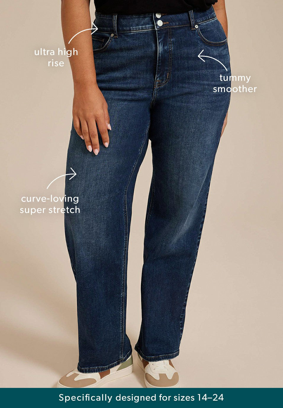 Maurices Plus Size m jeans by maurices™ Ultra High Rise Double Button Straight Jean