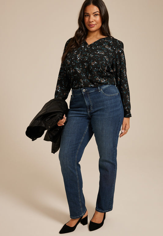 Maurices Plus Size m jeans by maurices™ Classic Straight Curvy High Rise Jean