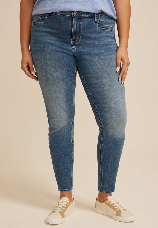 Maurices Plus Size m jeans by maurices™ Cool Comfort High Rise Angled Scoop Pocket Jegging