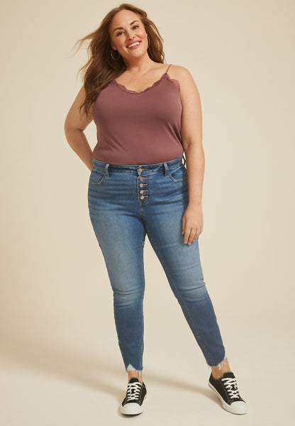 Maurices Plus Size m jeans by maurices™ High Rise Button Fly Ankle Jegging