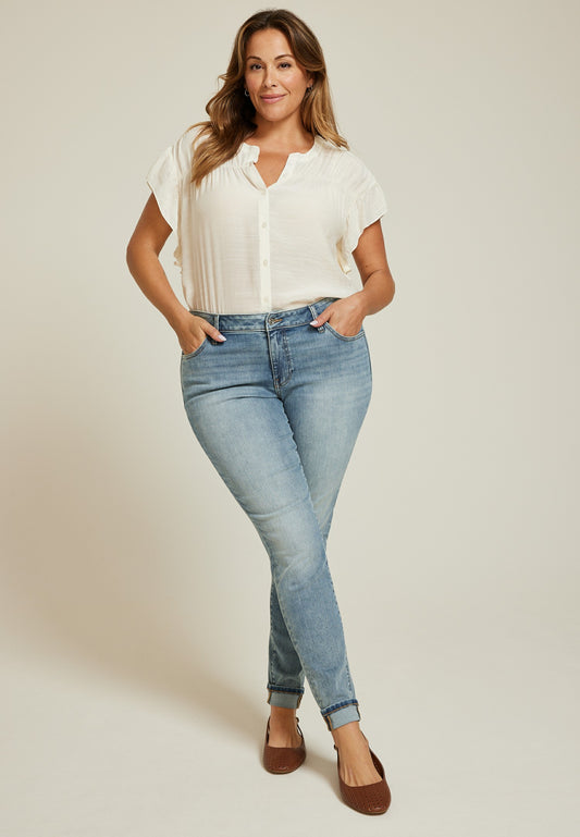 Maurices Plus Size m jeans by maurices™ Cool Comfort Mid Rise Cuff Hem Jegging