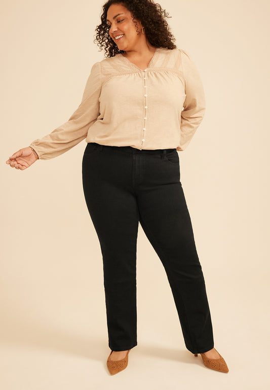 Maurices Plus Size m jeans by maurices™ Classic Mid Rise Black Slim Boot Jean