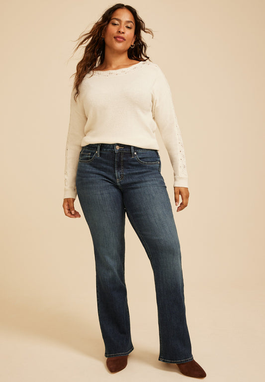 Maurices Plus Size Silver Jeans Co.®Suki Curvy Mid Rise Luxe Stretch Bootcut Jean