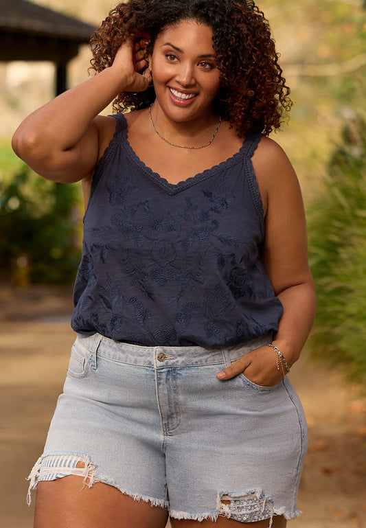 Maurices Plus Size m jeans by maurices™ Mid Rise Printed Pocket 5in Shorts