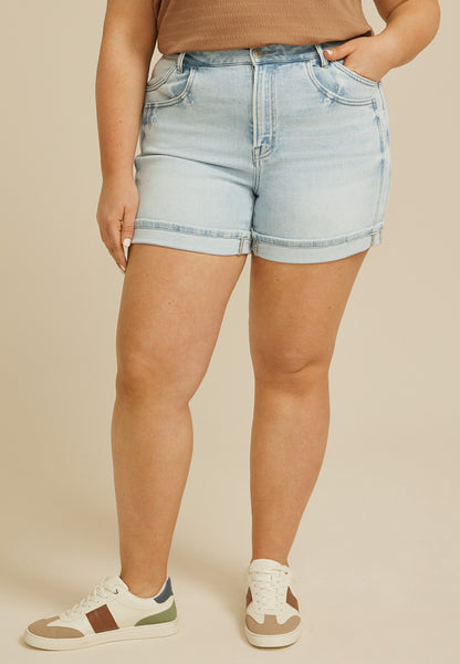 Maurices Plus Size Flying Monkey™ High Rise Double Pocket Cuffed Hem 5in Short